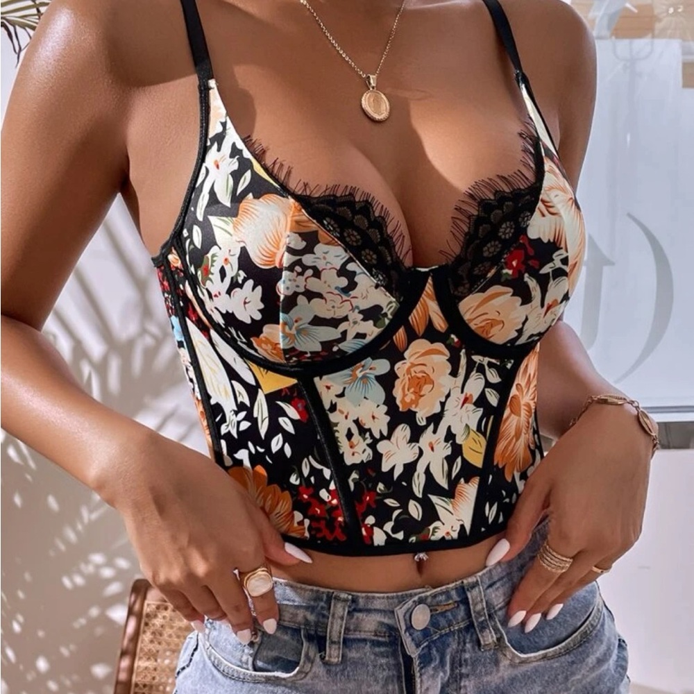 Large (8-10) bustier top - never worn
